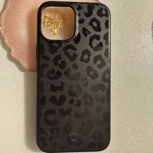 Black Leopard Print iPhone 12 Pro Max phone case